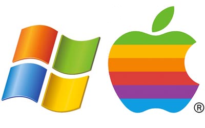 windowsとAppleのロゴ