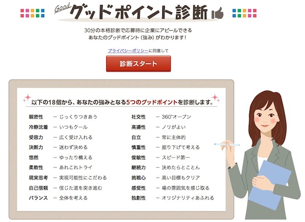 リクナビnextのグッドポイント診断