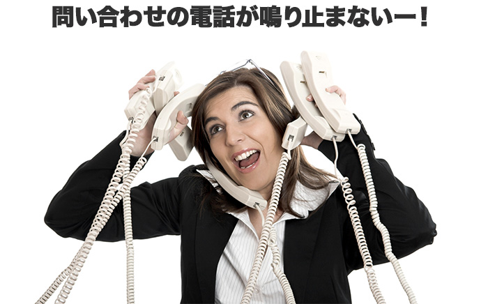 問い合わせの電話が鳴り止まない